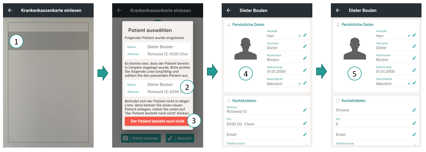 Krankenkassenkarte scannen