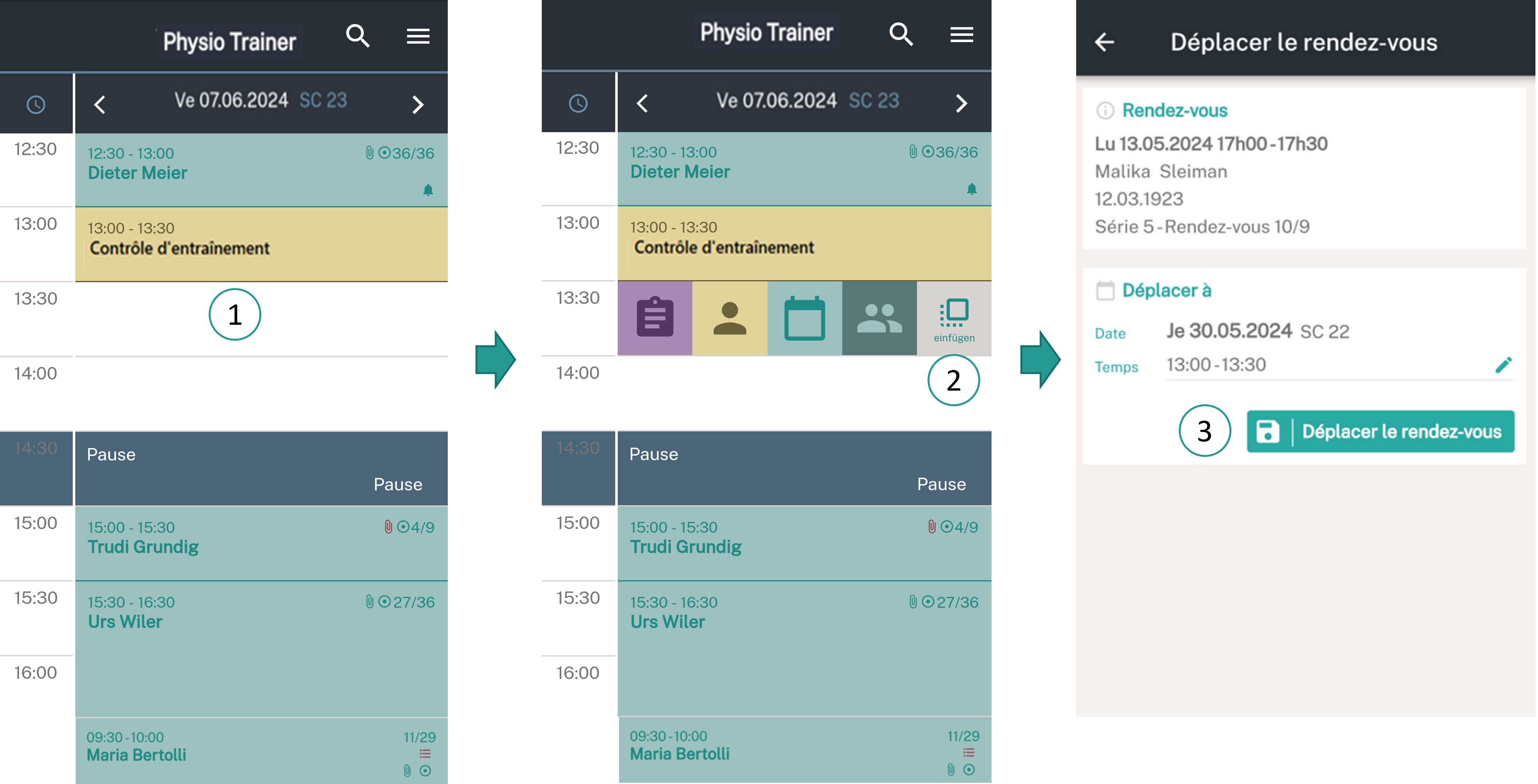D&eacute;placer un rendez-vous