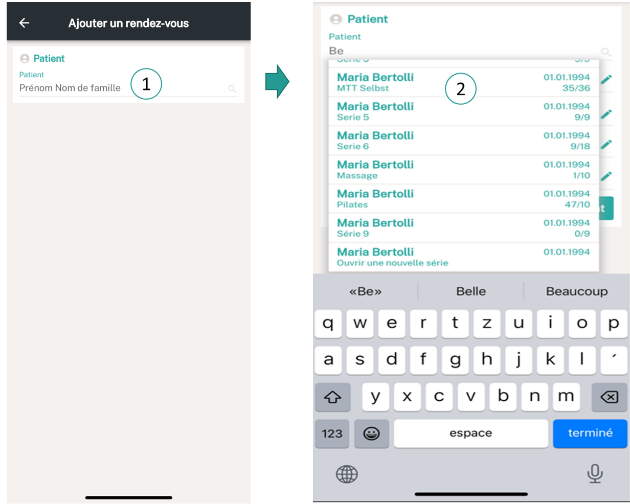 Rechercher le patient