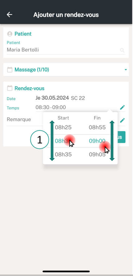 modifier l'heure