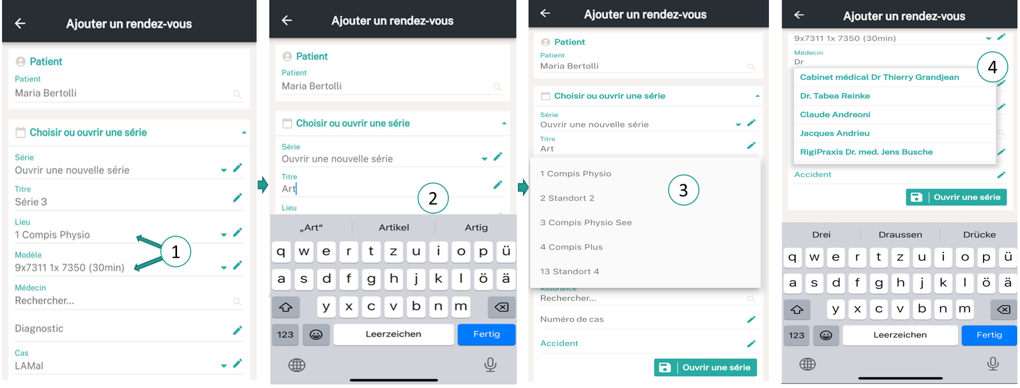 Remplir les donn&eacute;es