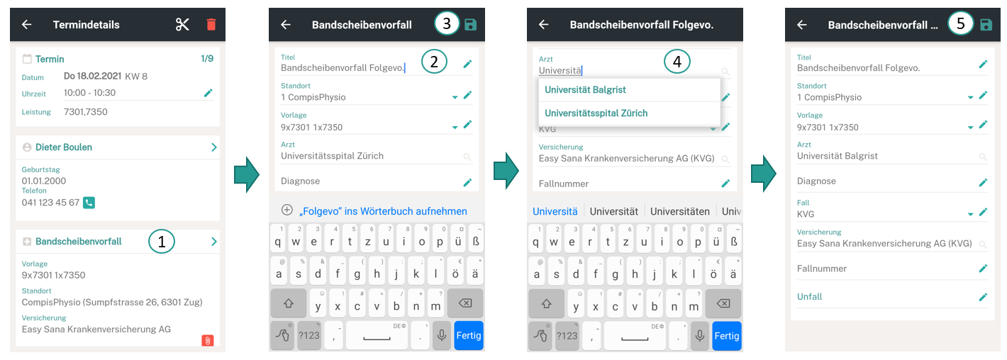 Seriendaten bearbeiten