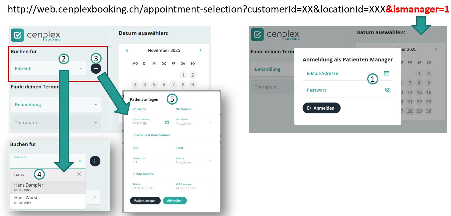 Prise de rdv en tant que gestionnaire de patients