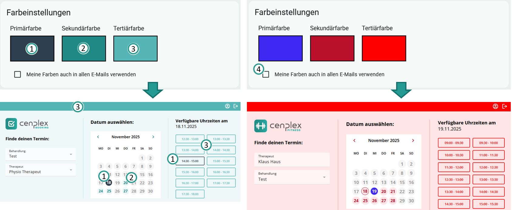 Farben festlegen