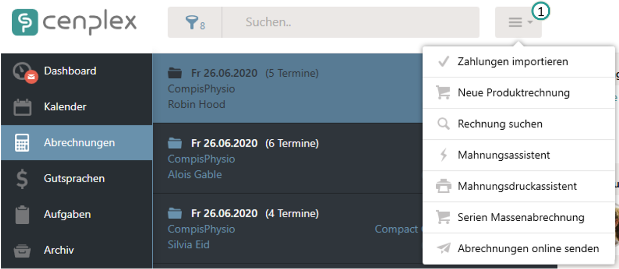 Kopfzeilen-Men&uuml;