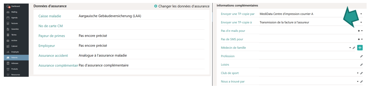 Exemple de demande du patient