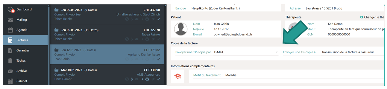 TP-copie dans facture