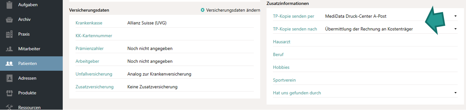 Beispiel f&uuml;r Patientenwunsch
