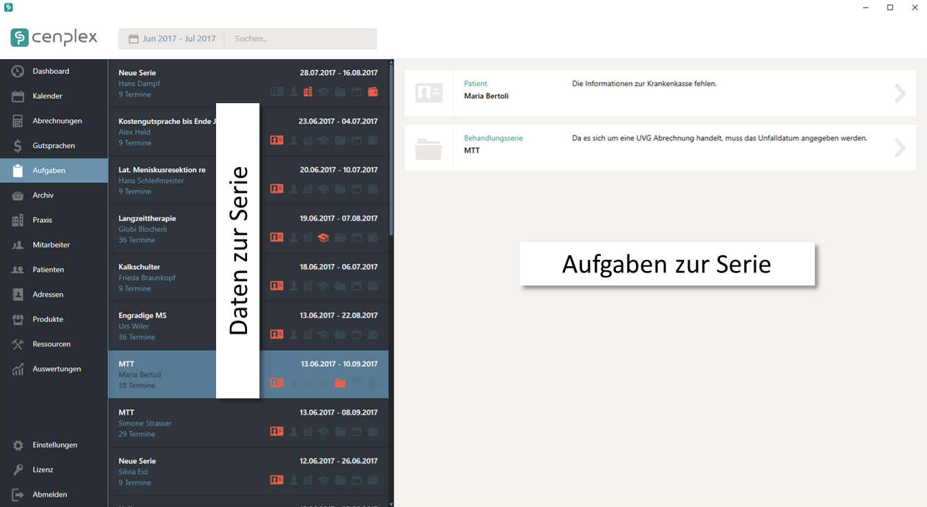 Aufgaben&uuml;bersicht