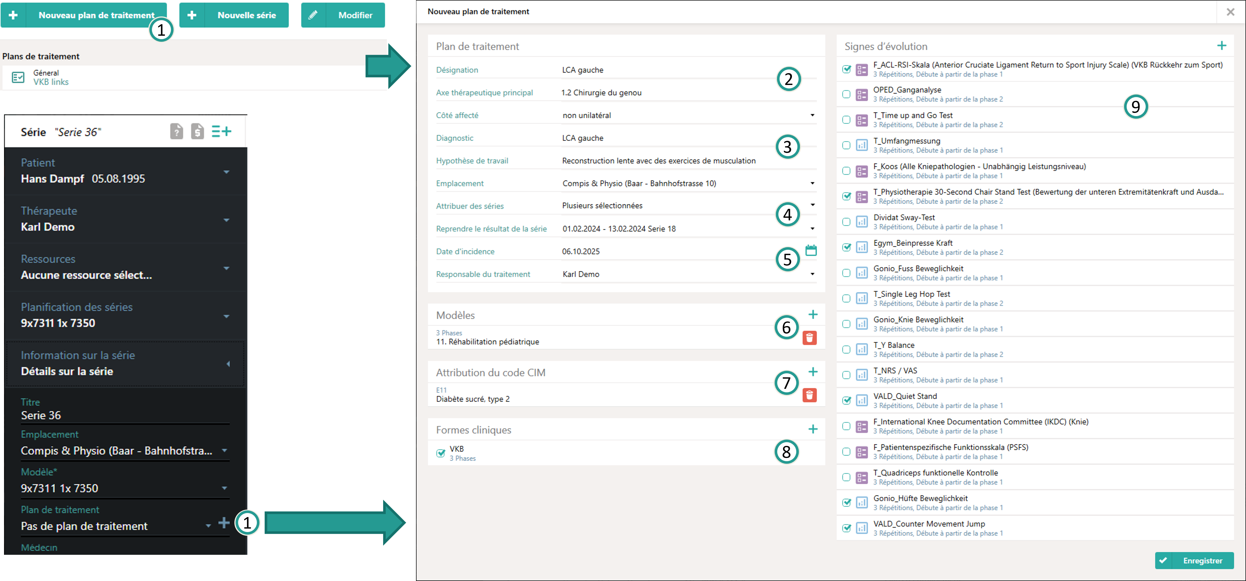 Création d'un plan de traitement
