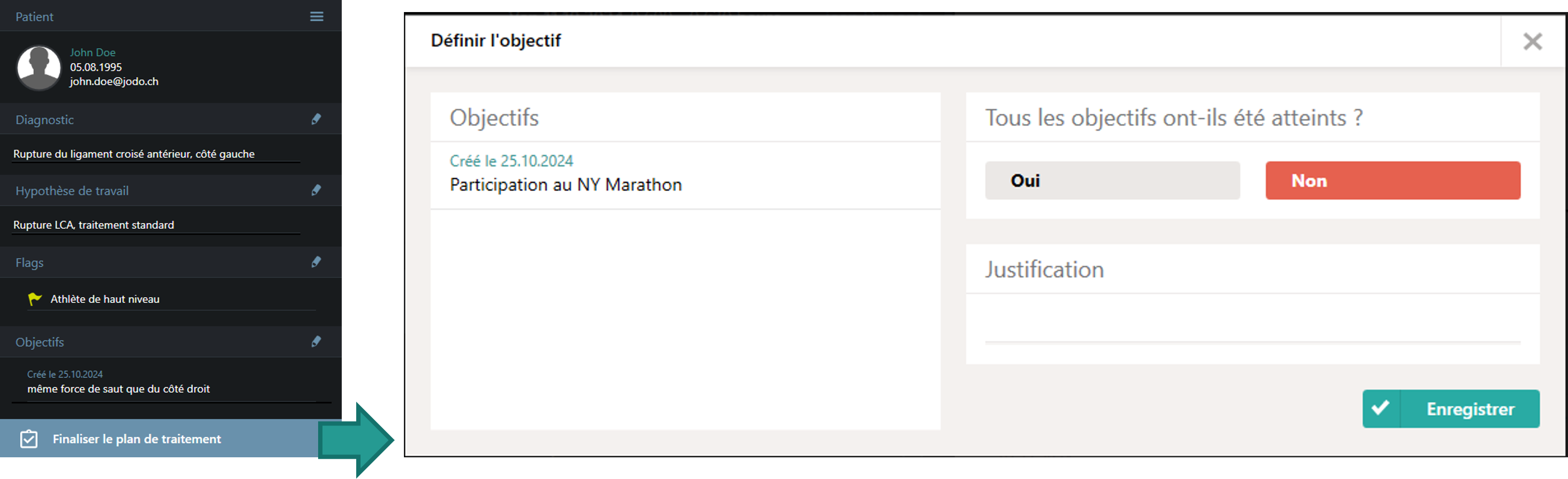 Finaliser le plan de traitement