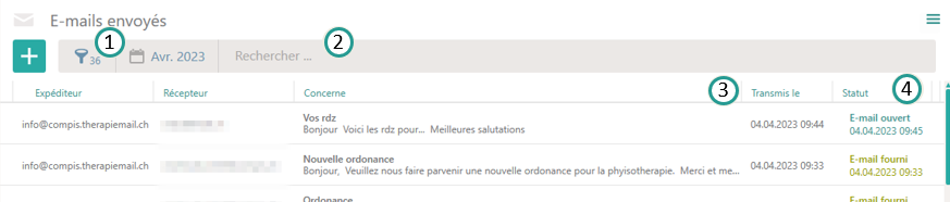 E-mails envoy&eacute;s