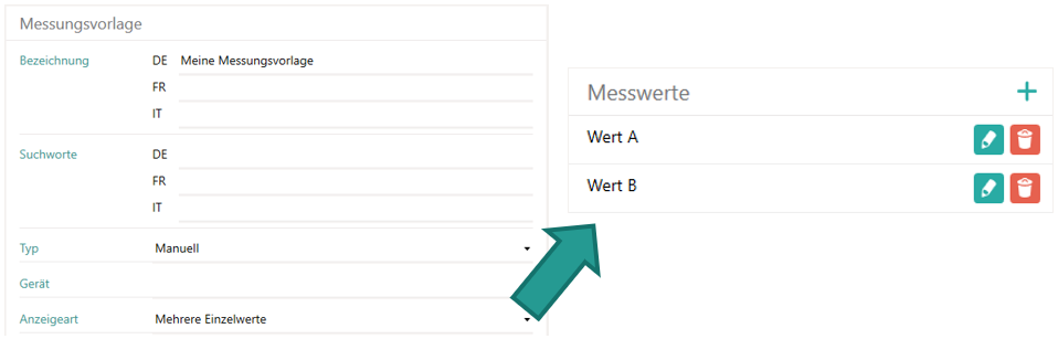 Mehrere Einzelwerte