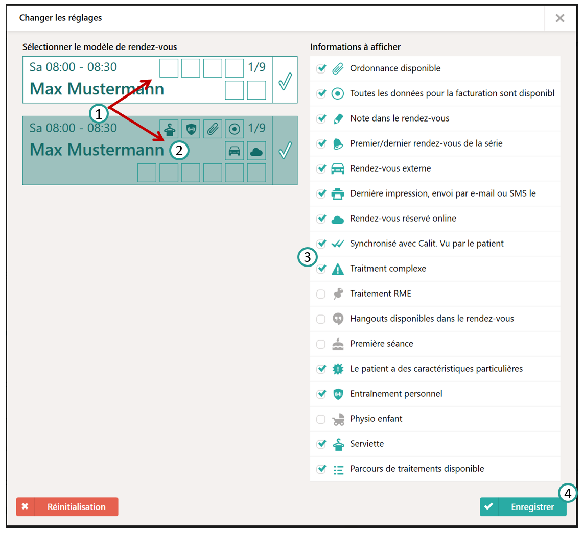 Attribuer des symboles dans le configurateur du rendez-vous Attribuer des symboles dans le configurateur du rendez-vous