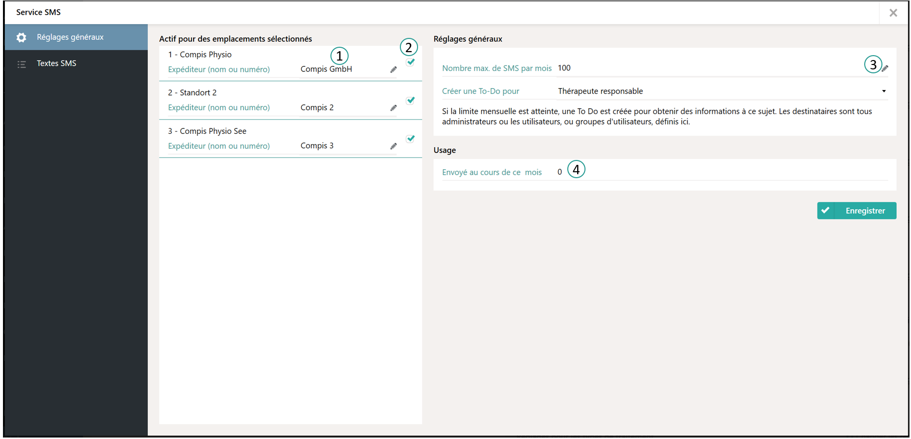 Réglages généraux