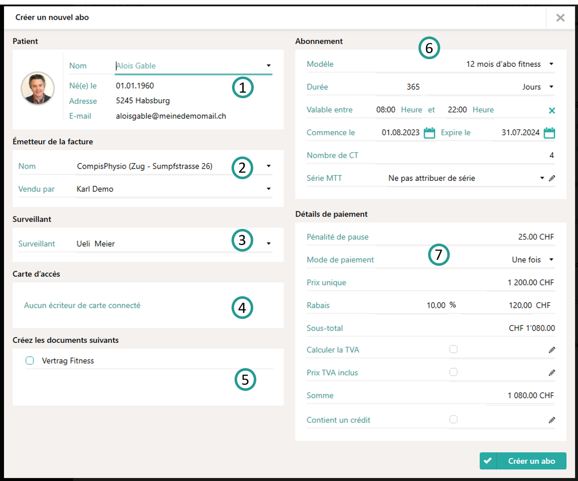 Cr&eacute;er un abonnement