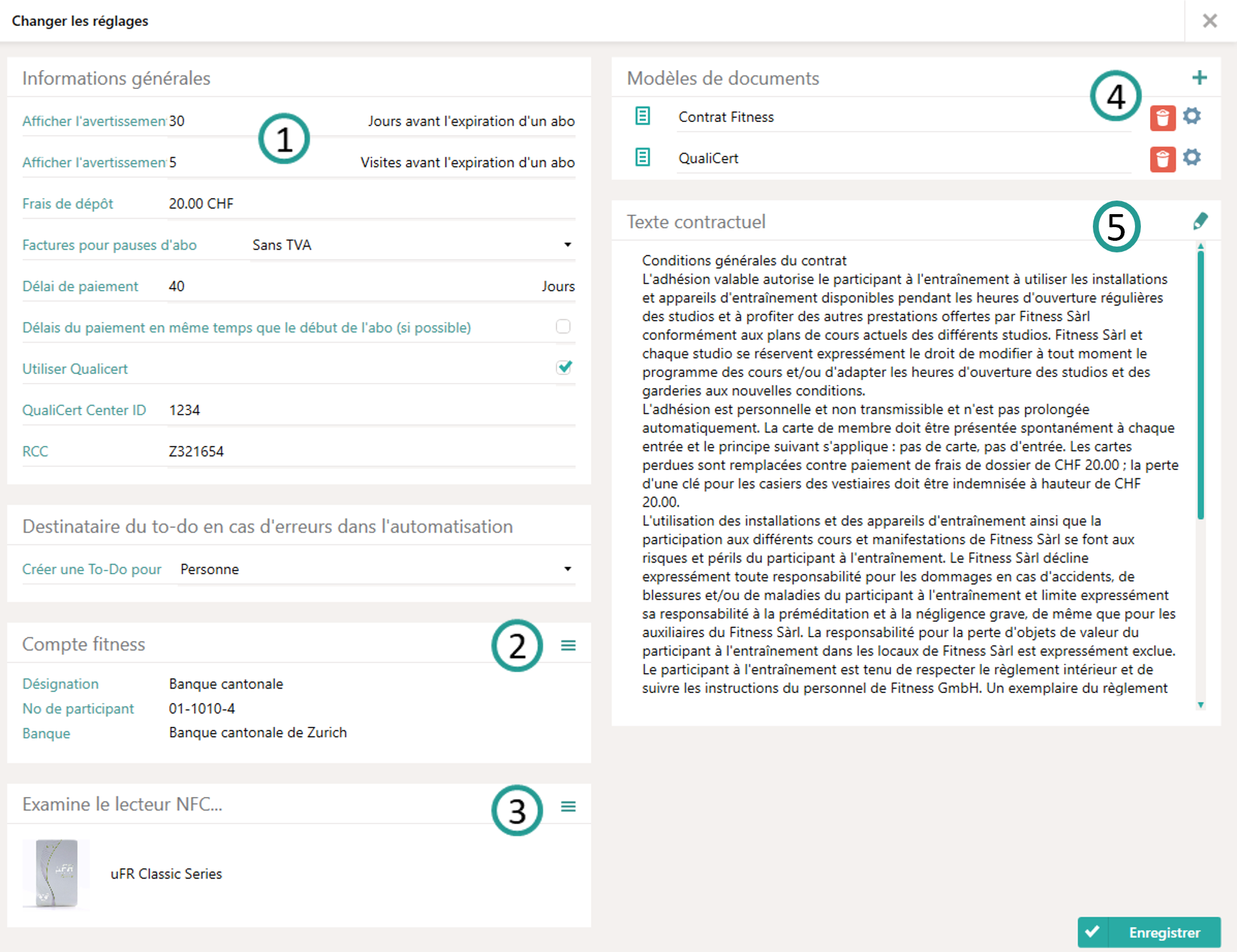 R&eacute;glages g&eacute;n&eacute;raux