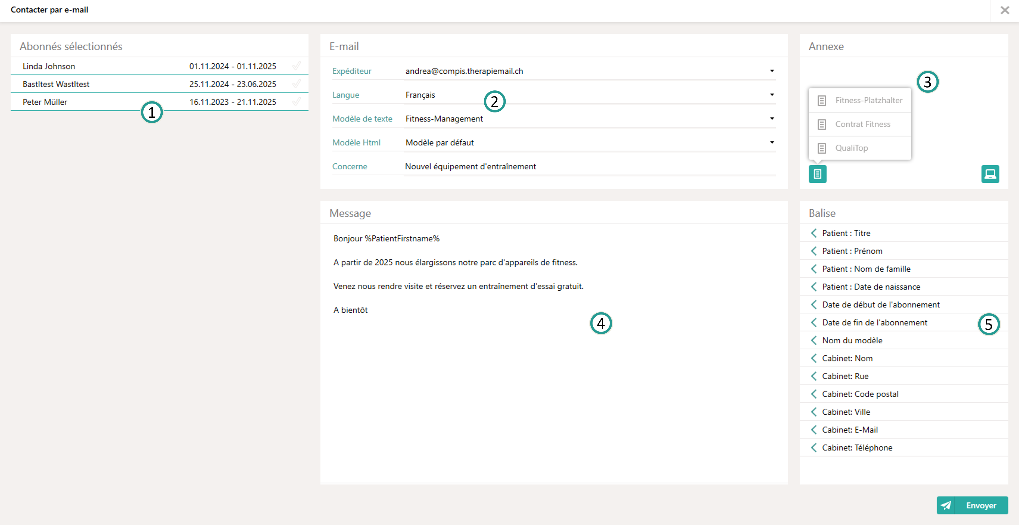 Envoyer un email