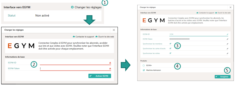 Activer l'interface EGYM
