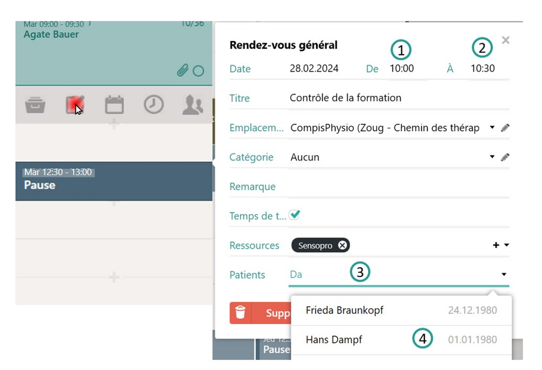 Saisir un rendez-vous g&eacute;n&eacute;ral