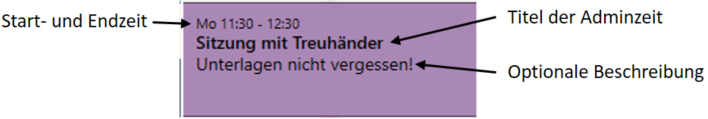 Adminzeitdetails