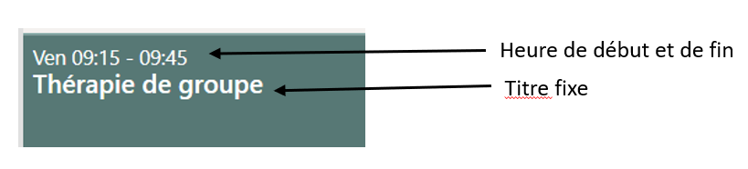 D&eacute;tails du rendez-vous de groupe