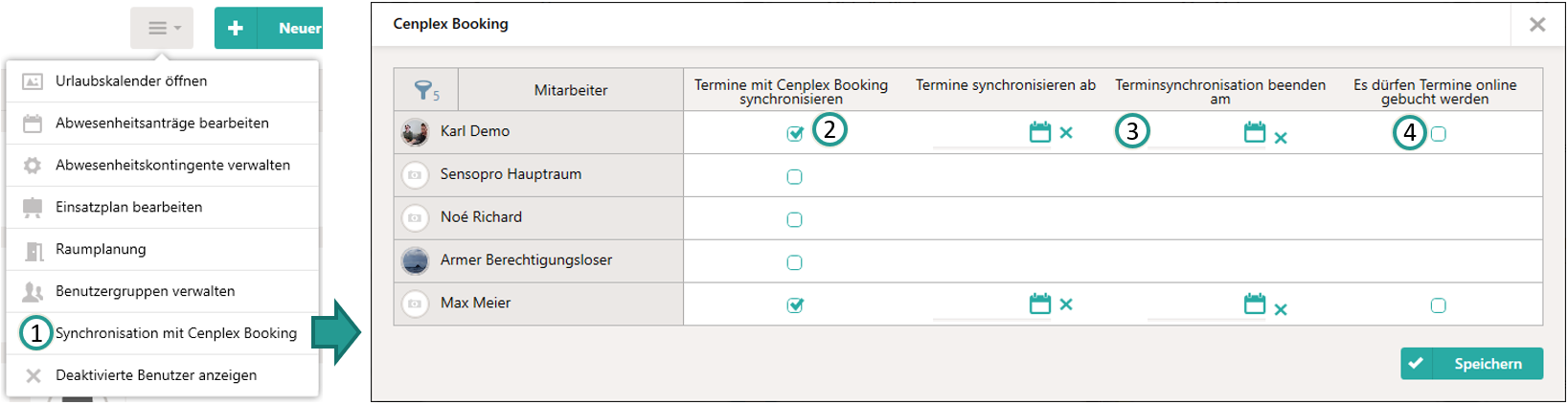 Cenplex Booking Synchronisation