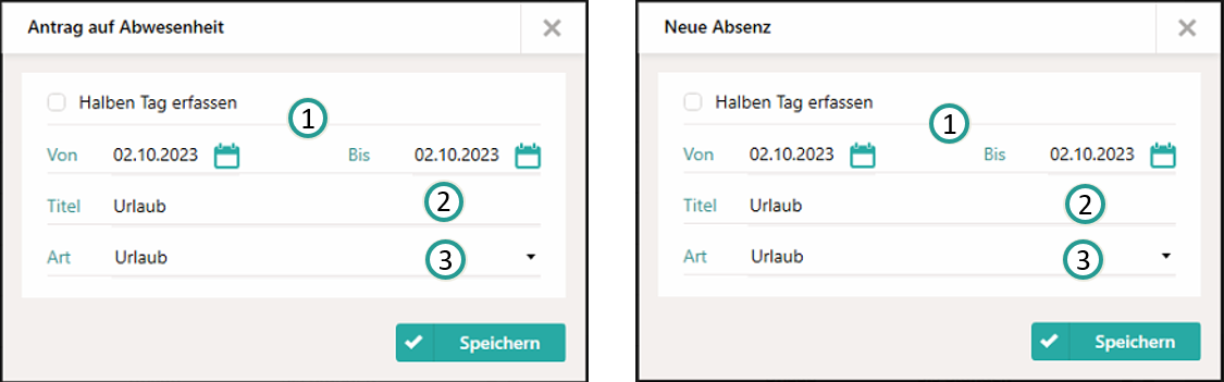 Absenzen hinzuf&uuml;gen