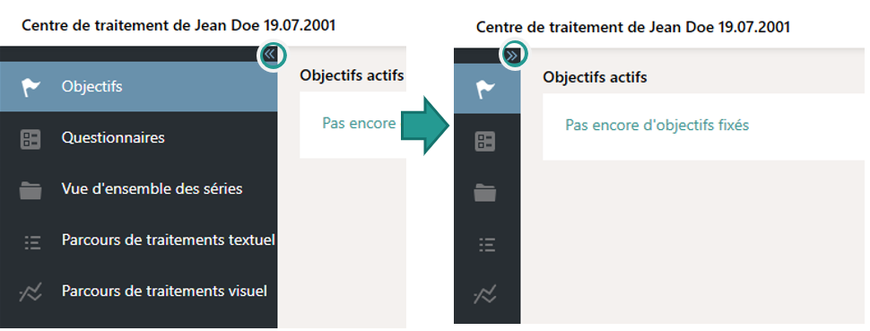 Menu d&eacute;plier et replier