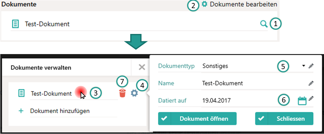 Dokumente verwalten