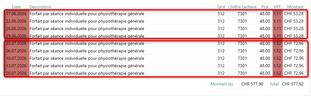 Exemple de valeur du point tarifaire