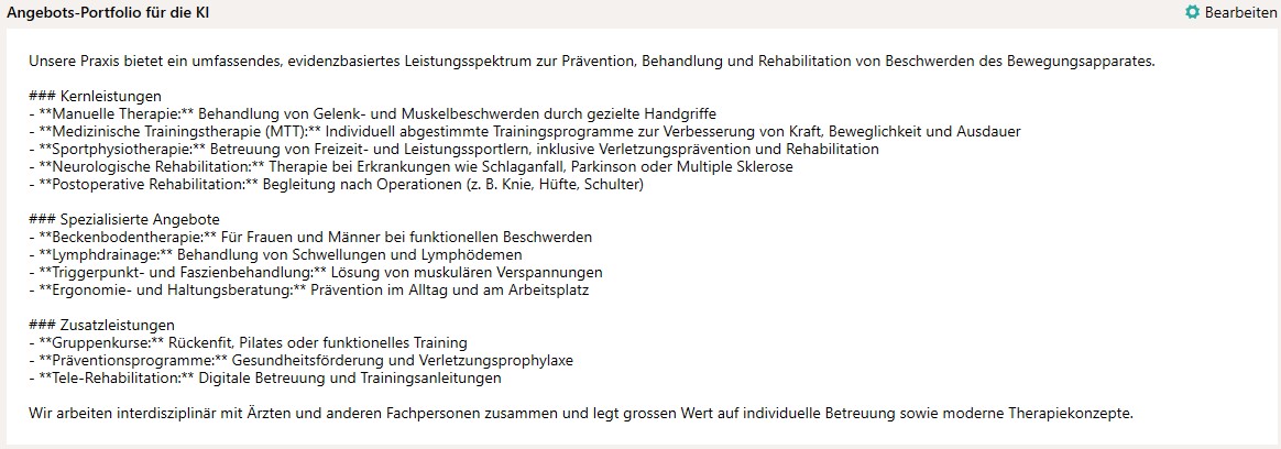 Angebotsportfolio