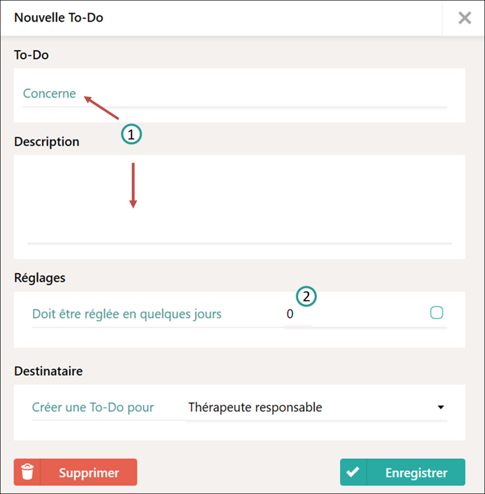 Cr&eacute;er une nouvelle To-Do