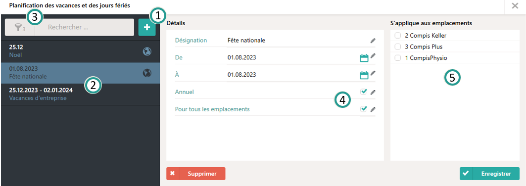 P&eacute;riodes de vacances