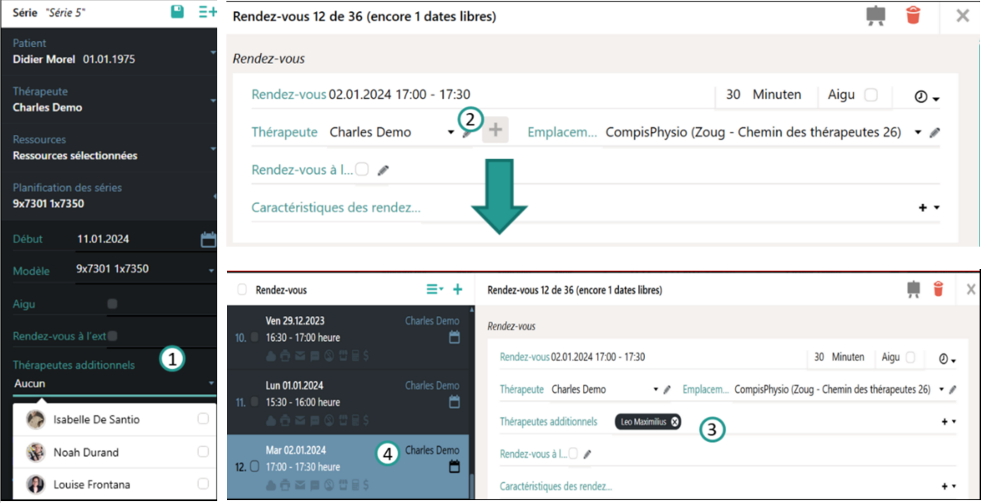 Attribuer des th&eacute;rapeutes suppl&eacute;mentaires