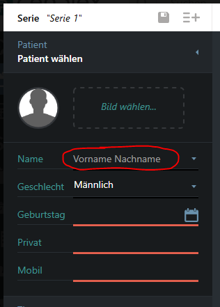 Bo&icirc;te de recherche des patients
