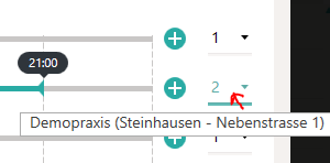 Standort in der Arbeitszeit
