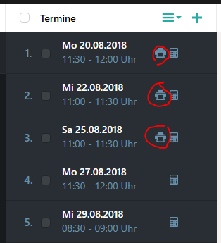 Druck/Mail-Status