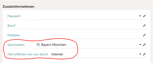 Sportverein und Referenz erfassen