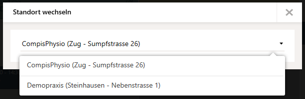 Standort wechseln per Shortcut