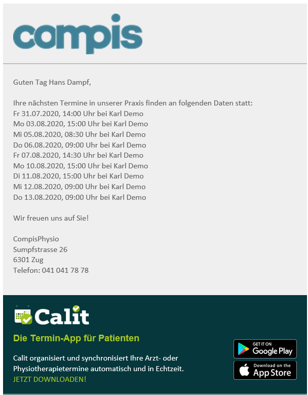 Neues Emaildesign