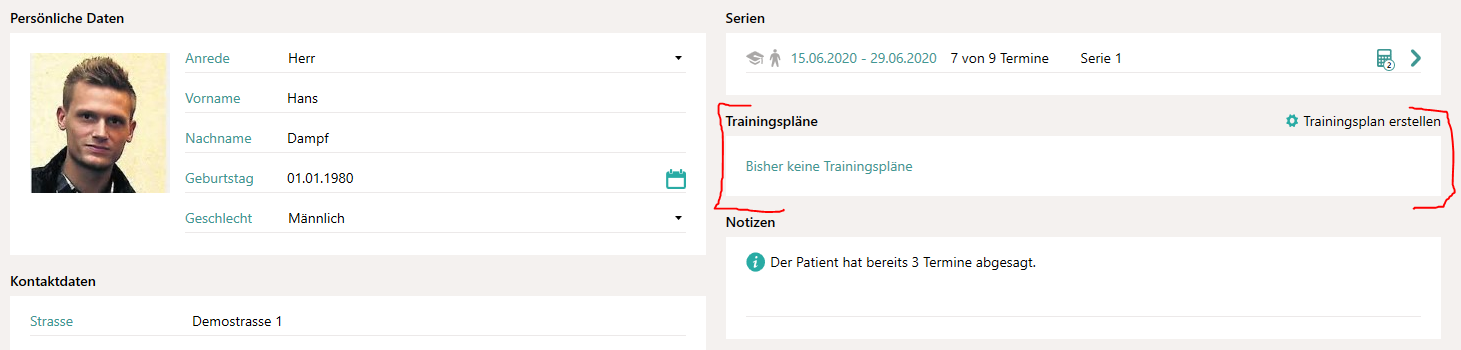 Trainingspl&auml;ne verwalten