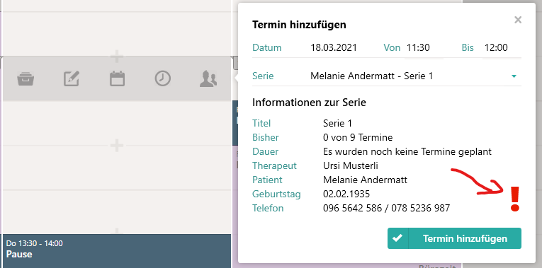 Patient ist auf der Blacklist