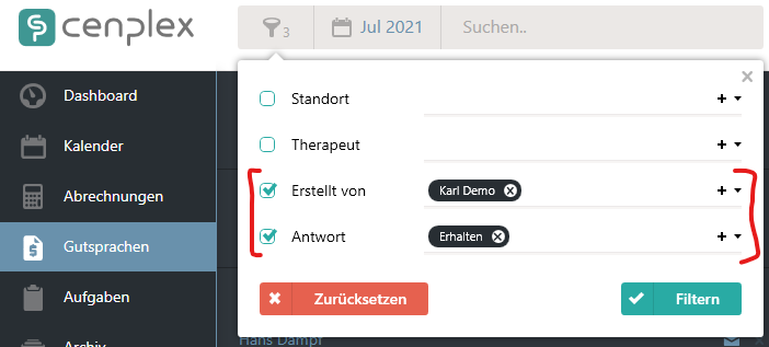 Neue Filter