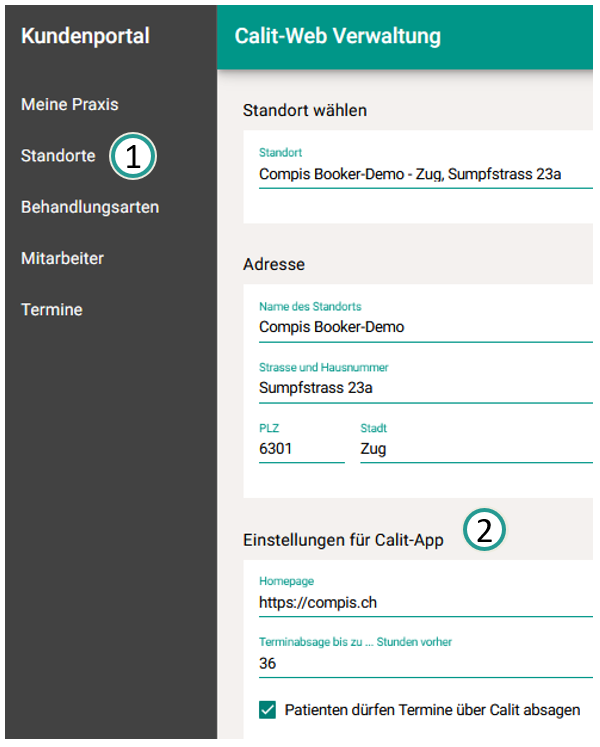Absage &uuml;ber Calit App erlauben