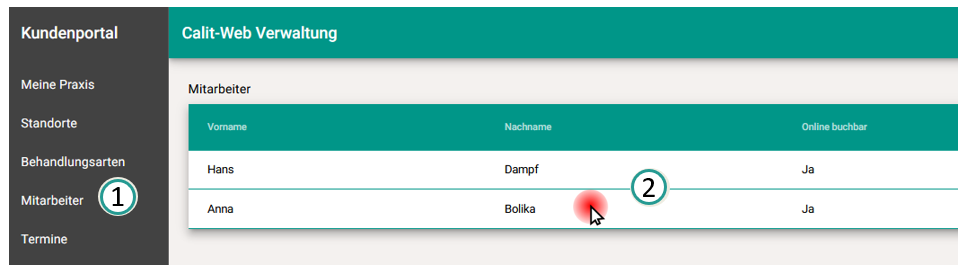 Reihenfolge Behandlungsarten ver&auml;ndern