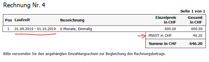 Abrechnung Fitnessabo