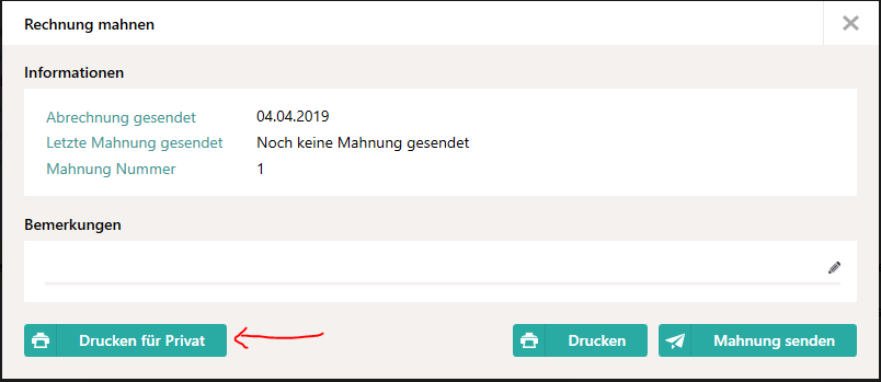 Privat mahnen