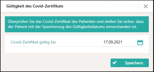Gültigkeit eintragen