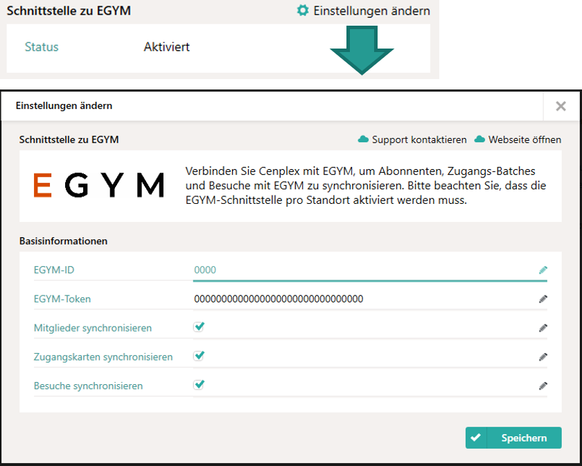 Activer l'interface EGYM